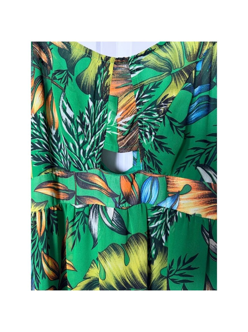 do & be Green Tropical Print Maxi Dress S - Picture 4 of 12